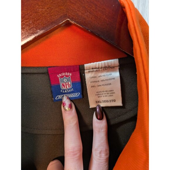 Reebok NFL Classic Cleveland Browns 46 Jacket Men’s 3XL Full Zip Logo FLAW - Picture 7 of 9